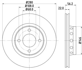 Тормозной диск (HELLA: 8DD 355 127-131)