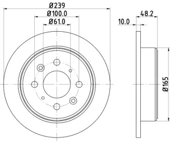 Тормозной диск (HELLA: 8DD 355 103-111)