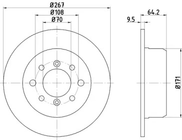 Тормозной диск (HELLA: 8DD 355 103-251)