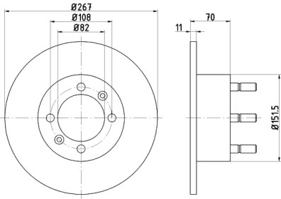 Тормозной диск (HELLA: 8DD 355 103-261)