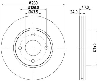 Тормозной диск (HELLA: 8DD 355 103-371)