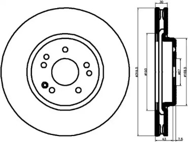 Тормозной диск (HELLA: 8DD 355 103-401)