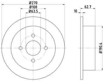 Тормозной диск (HELLA: 8DD 355 103-441)