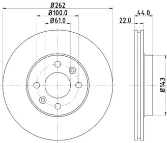 Тормозной диск (HELLA: 8DD 355 127-141)