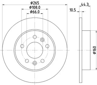 Тормозной диск (HELLA: 8DD 355 103-531)