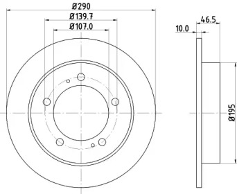 Тормозной диск (HELLA: 8DD 355 103-611)