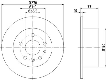 Тормозной диск (HELLA: 8DD 355 103-641)