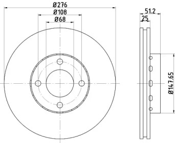 Тормозной диск (HELLA: 8DD 355 103-761)