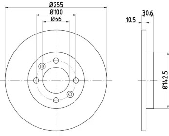 Тормозной диск (HELLA: 8DD 355 103-891)