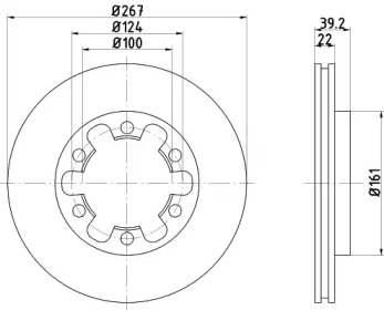 Тормозной диск (HELLA: 8DD 355 104-011)