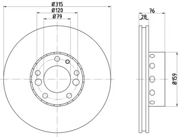 Тормозной диск (HELLA: 8DD 355 104-071)