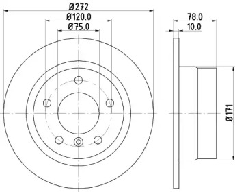 Тормозной диск (HELLA: 8DD 355 104-262)