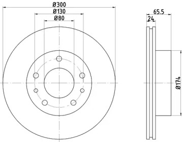 Тормозной диск (HELLA: 8DD 355 104-431)