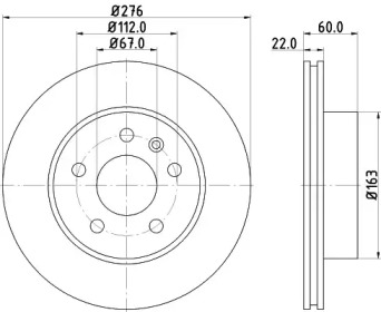 Тормозной диск (HELLA: 8DD 355 125-661)