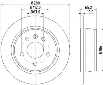 Тормозной диск (HELLA: 8DD 355 127-241)