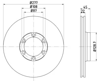 Тормозной диск (HELLA: 8DD 355 120-001)