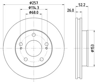 Тормозной диск (HELLA: 8DD 355 104-561)