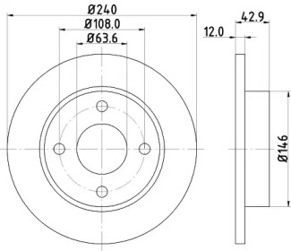 Тормозной диск (HELLA: 8DD 355 104-631)