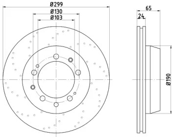 Тормозной диск (HELLA: 8DD 355 104-751)