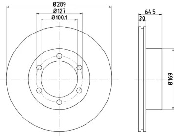 Тормозной диск (HELLA: 8DD 355 104-761)