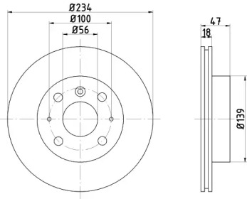 Тормозной диск (HELLA: 8DD 355 104-841)