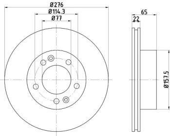 Тормозной диск (HELLA: 8DD 355 105-101)