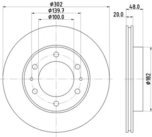 Тормозной диск (HELLA: 8DD 355 105-191)