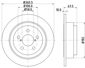 Тормозной диск (HELLA: 8DD 355 105-331)