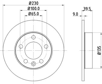 Тормозной диск (HELLA: 8DD 355 123-541)