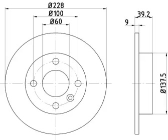 Тормозной диск (HELLA: 8DD 355 105-441)