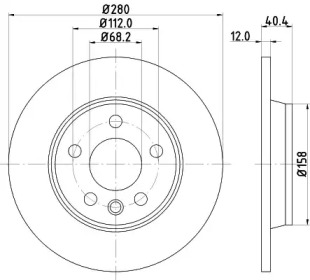 Тормозной диск (HELLA: 8DD 355 124-631)