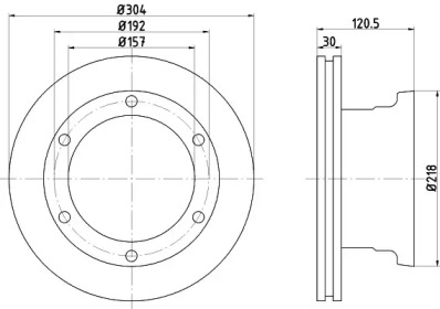 Тормозной диск (HELLA: 8DD 355 117-541)