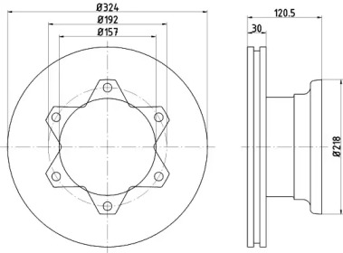 Тормозной диск (HELLA: 8DD 355 117-551)