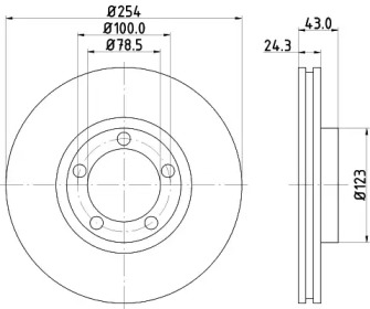 Тормозной диск (HELLA: 8DD 355 105-631)