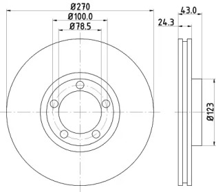 Тормозной диск (HELLA: 8DD 355 105-641)