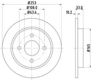 Тормозной диск (HELLA: 8DD 355 105-661)