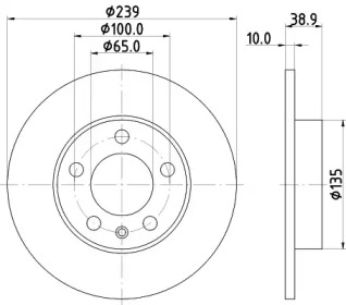 Тормозной диск (HELLA: 8DD 355 105-701)