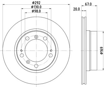 Тормозной диск (HELLA: 8DD 355 122-081)