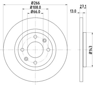 Тормозной диск (HELLA: 8DD 355 105-751)