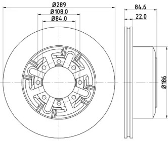 Тормозной диск (HELLA: 8DD 355 105-791)