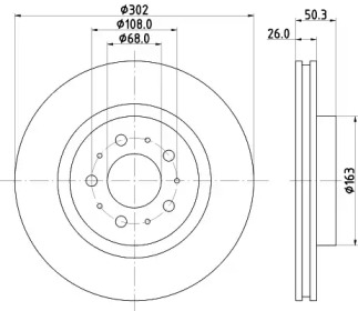 Тормозной диск (HELLA: 8DD 355 106-131)