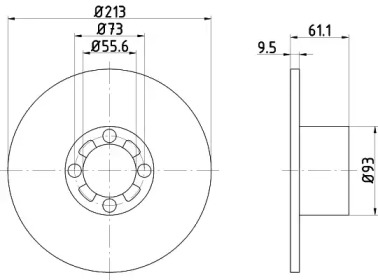 Тормозной диск (HELLA: 8DD 355 106-161)