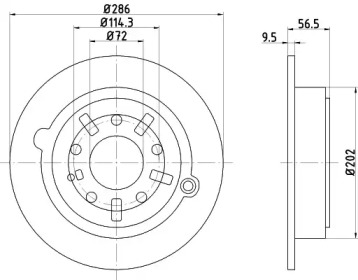 Тормозной диск (HELLA: 8DD 355 106-211)