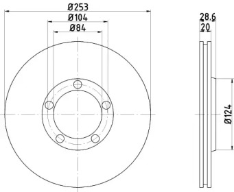 Тормозной диск (HELLA: 8DD 355 106-281)