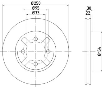 Тормозной диск (HELLA: 8DD 355 106-331)