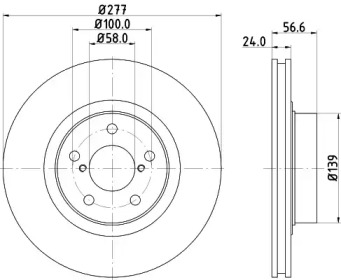 Тормозной диск (HELLA: 8DD 355 129-421)