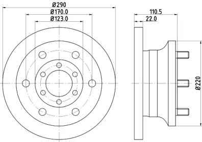 Тормозной диск (HELLA: 8DD 355 106-361)