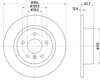 Тормозной диск (HELLA: 8DD 355 124-671)