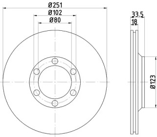 Тормозной диск (HELLA: 8DD 355 106-411)