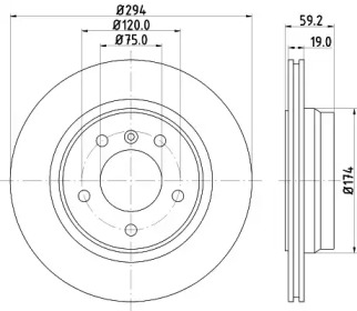 Тормозной диск (HELLA: 8DD 355 124-011)